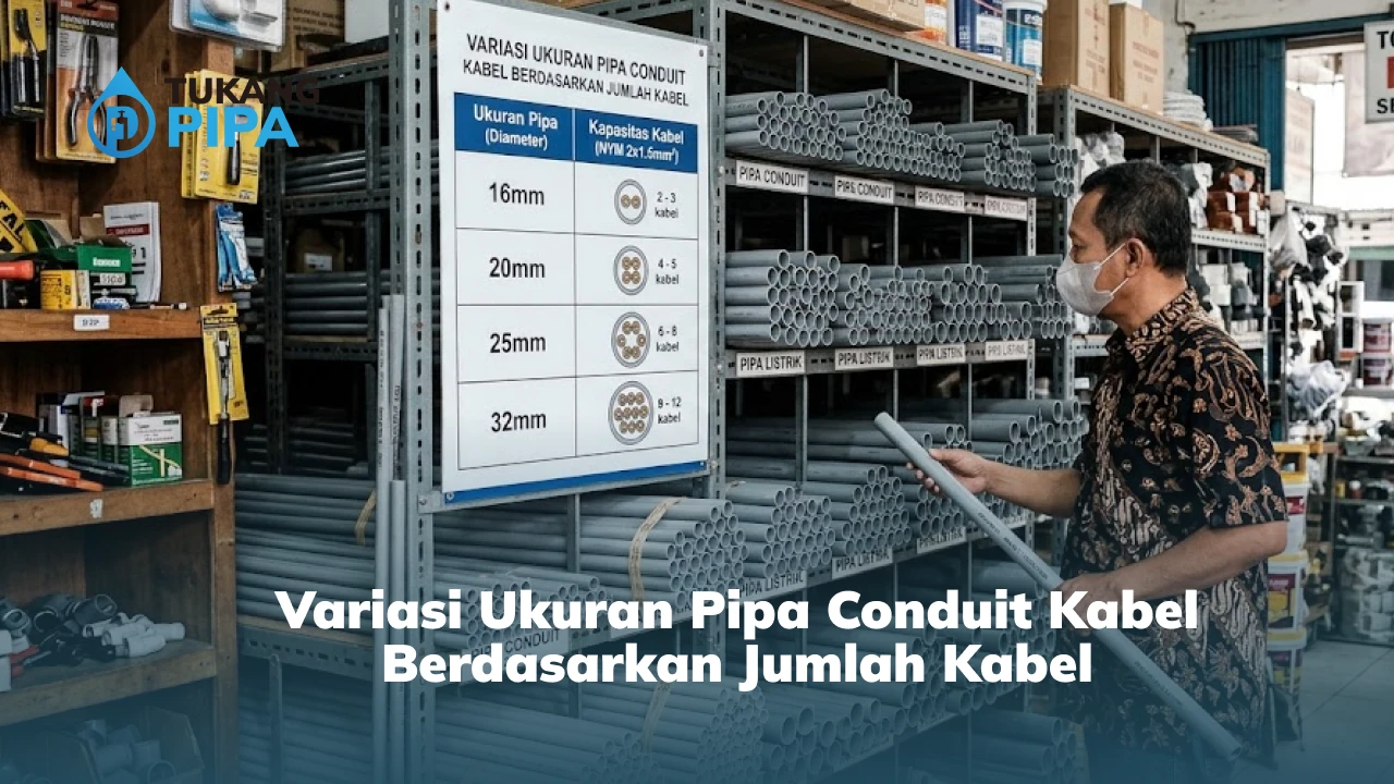 Variasi Ukuran Pipa Conduit Kabel Berdasarkan Jumlah Kabel